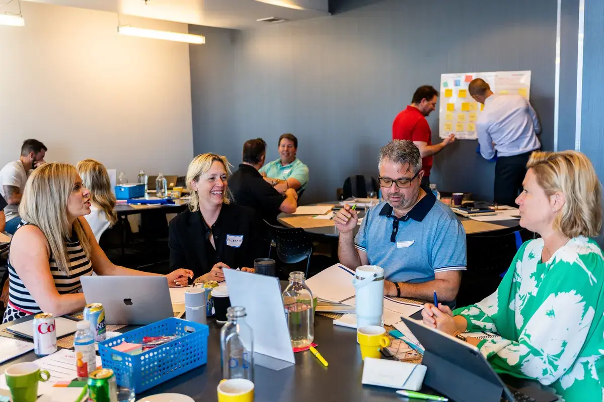 Propriétaires d'entreprise en atelier de coaching de groupe