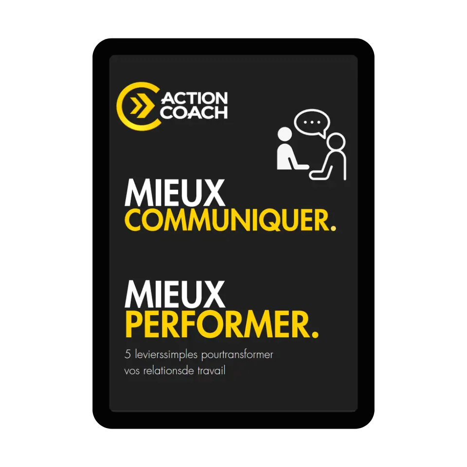 Couverture de l'e-book « 5 astuces pour améliorer la communication au travail » d'ActionCOACH